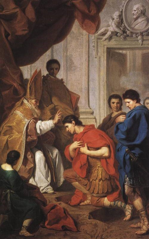 Hoàng đế Theodosius được rửa tội
